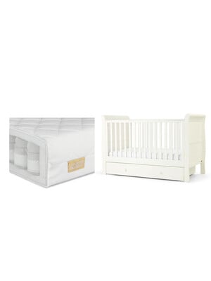 Mia 2 Piece Cotbed & Essential Pocket Spring Cotbed Mattress